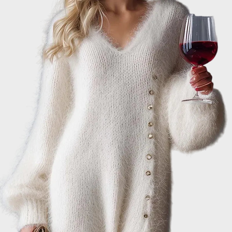 Brielle | Weiches Strickkleid mit V-Ausschnitt