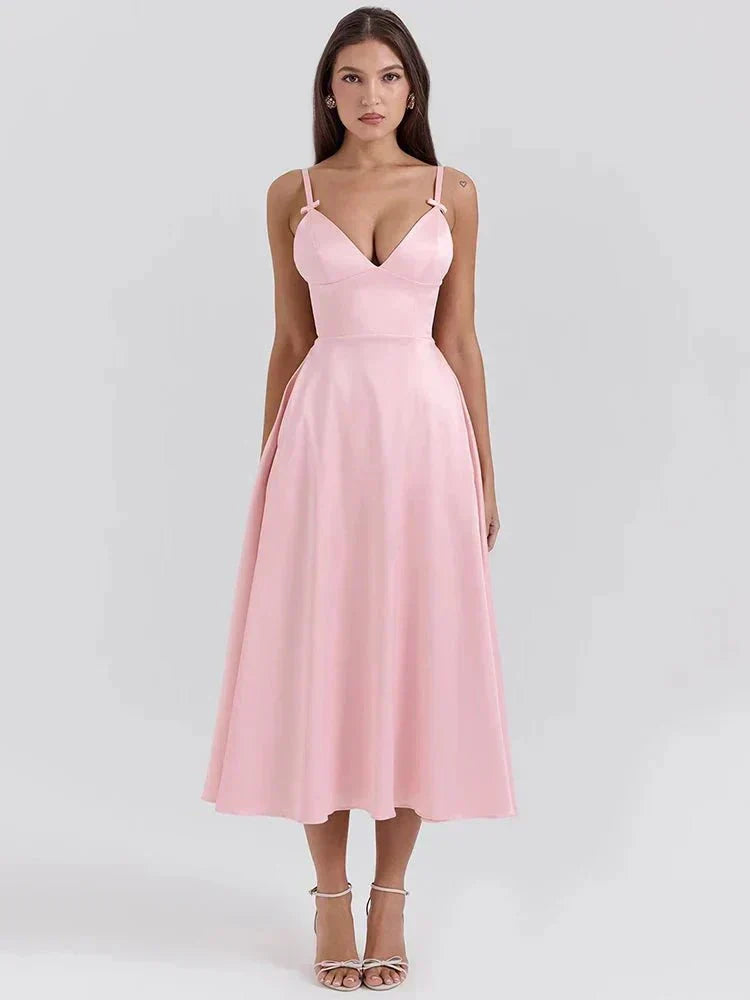 Jana | Elegantes Kleid mit Spitzendekolleté