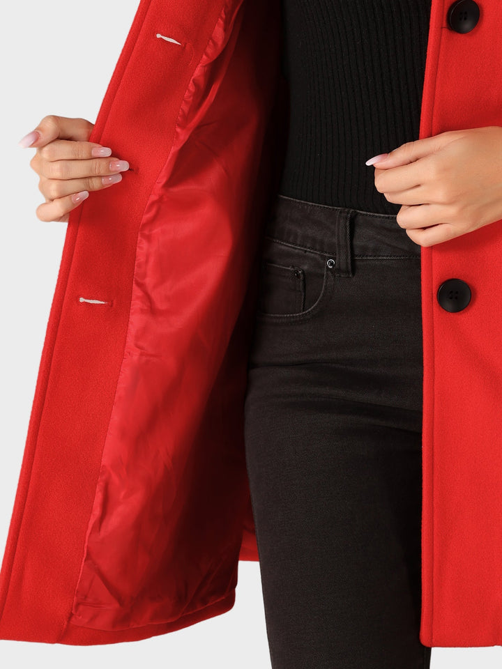 Josephine - Damen-Wintertrenchcoat mit einem Knopf
